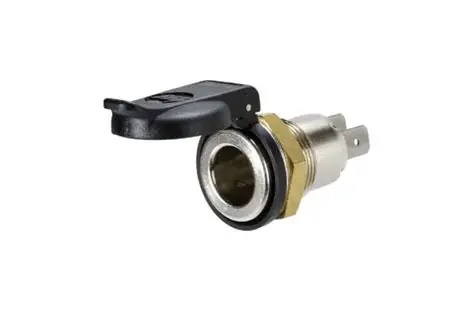 114322 MERIT ACC SOCKET 2 PIN FLIP LID - PLASTIC