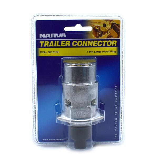 N82161BL 7 PIN TRAILER PLUG LARGE NARVA METAL (BLISTER PACK)  NARVA