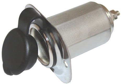 AL6 STAINLESS CIGARETTE LIGHTER BASE WITH BRACKET 12V 10A