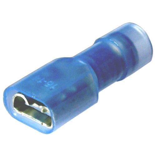 BQCF-1-T BLUE CRIMP TERMINAL FEMALE INSULATED TRANPARENT (100)
