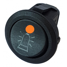 HS101BEACON ROCKER SWITCH ON/OFF 12V BEACON SYMBOL AMBER 20MM