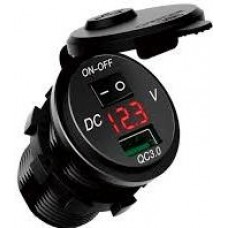 Q2750WS USB ACCESSORY SOCKET WITH ON-OFF SWITCH  12 VOLT