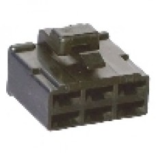 QF6-BK 6 TERMINAL FEMALE QC CONNECTOR HOUSING (10)