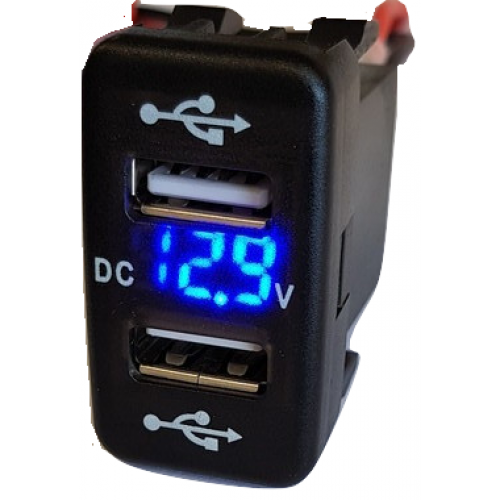 USBTV2 USB CHARGER SUIT EARLY TOYOTA WITH VOLTMETER