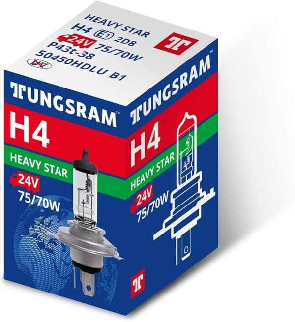 50450 H4 24V 75-70W P43-T TUNGSRAM GLOBE