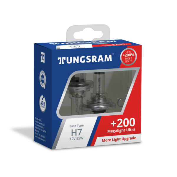 58520XHU H7 12V 55W 200% BRIGHTER TUNGSRAM GLOBE  (PAIR)
