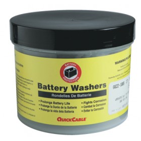 BBPW BLACK BATTERY POST WASHERS (100)