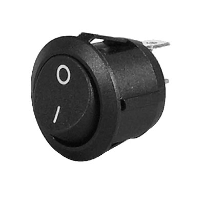 HS101S SMALL ROUND ROCKER SWITCH 16mm  - NO LIGHT (10)