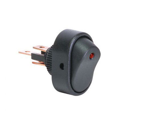 N62059BL ROCKER SWITCH W/RED PILOT LIGHT 12V 30A SPST