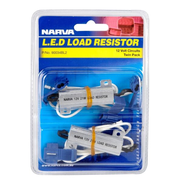 N90034BL2 LED LOAD RESISTORS (NARVA) 12V 21W ( PKT 2 )