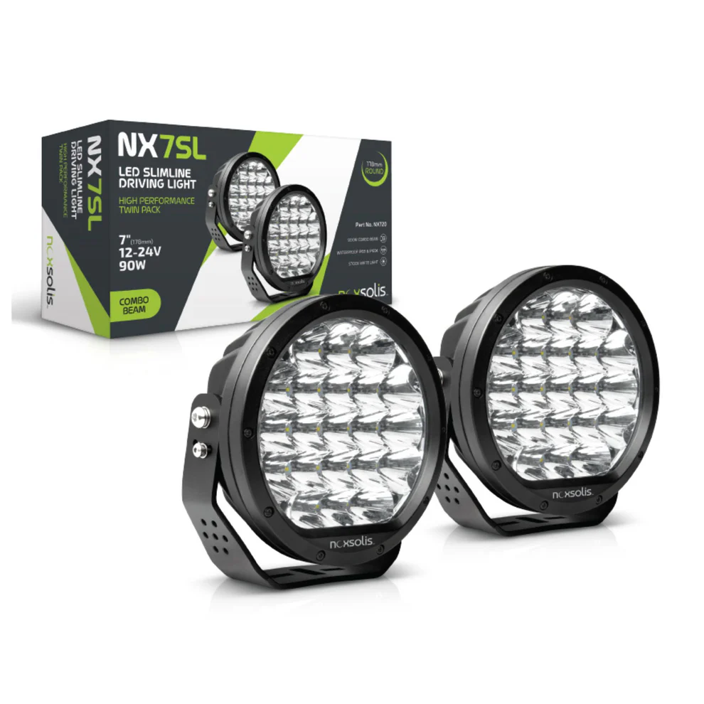 NX720 7" SLIM LED DRIVING LIGHT KIT - COMBO BEAM - 12/24V