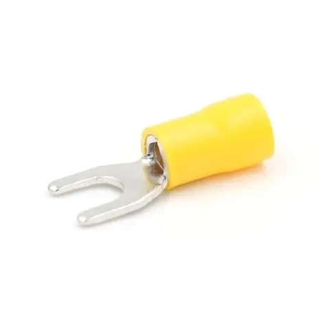 YST YELLOW 5MM SPADE TERMINAL (100)