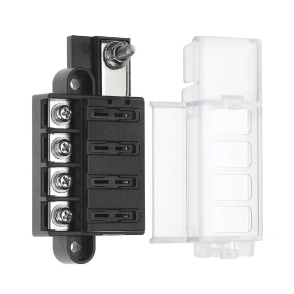 BFH4 4 WAY FUSE BOX WITH LID- BUSSED