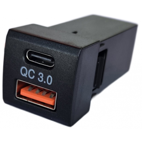UPDTOY TOYOTA DASH OUTLET TYPE A + TYPE C USB 12/24V